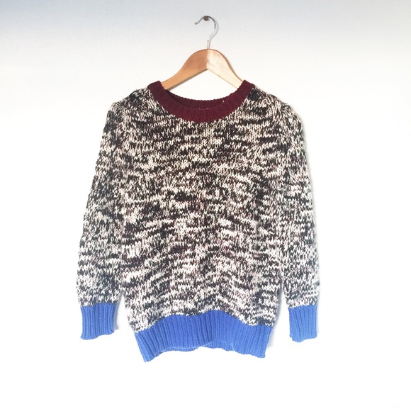 J CREW marled color block wool blend sweater - Picture 2 of 7